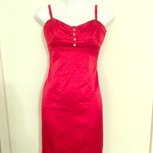 Juniors Red Cocktail Dress